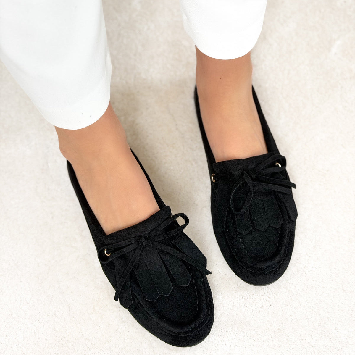 Mocassins à Pampilles en Daim - Noir - taille 40 - vue 5