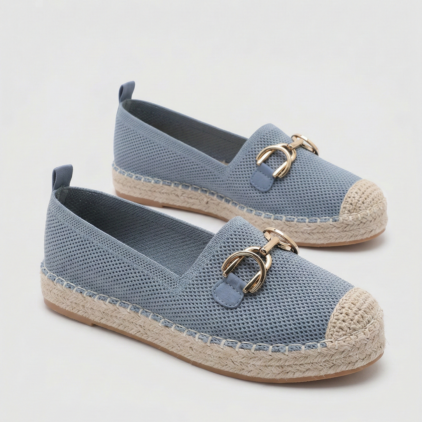 Espadrilles Plates à Mors Doré - Noir - taille 37 - vue 2