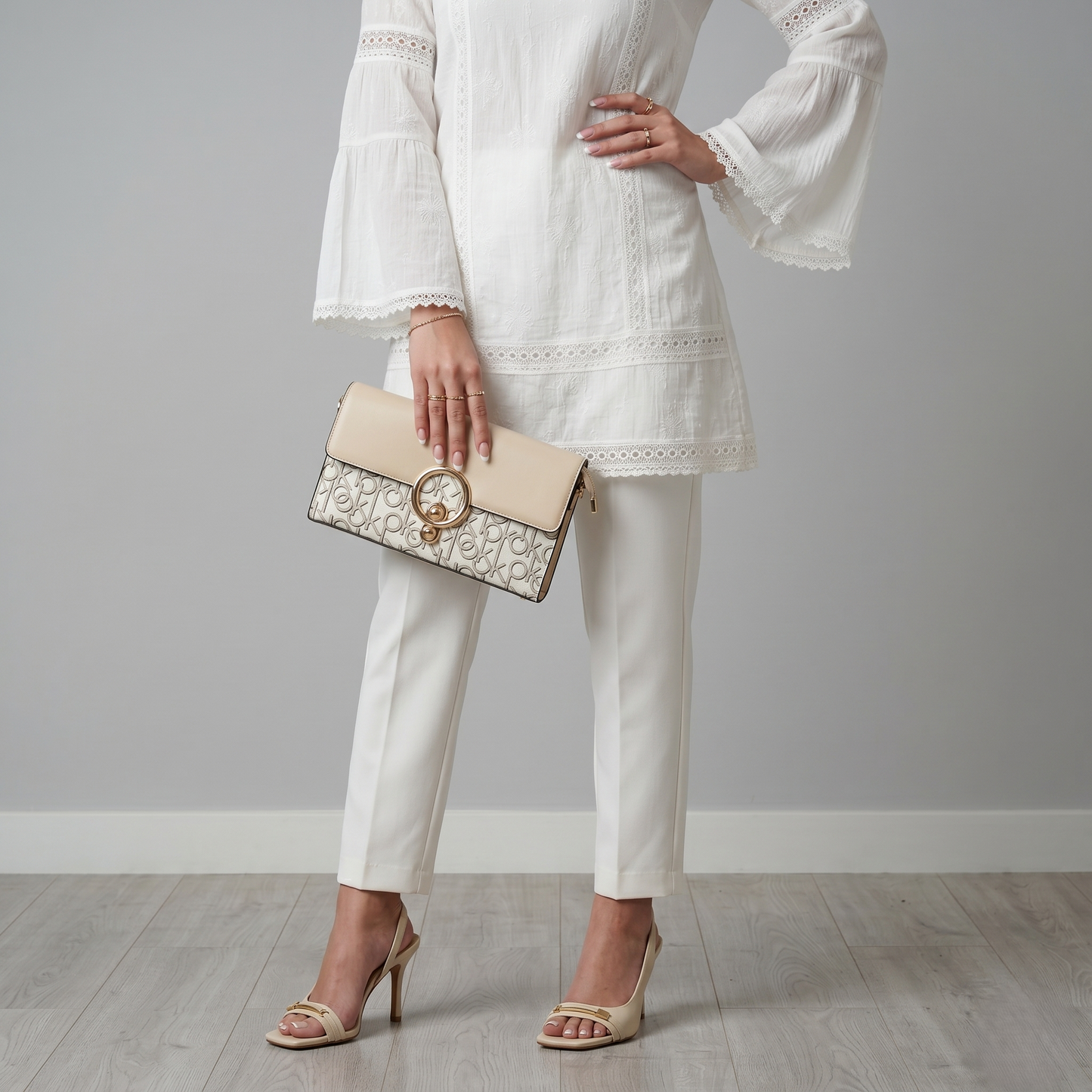 Ensemble Chic Sac & Heels - Beige - taille 36 - vue 1