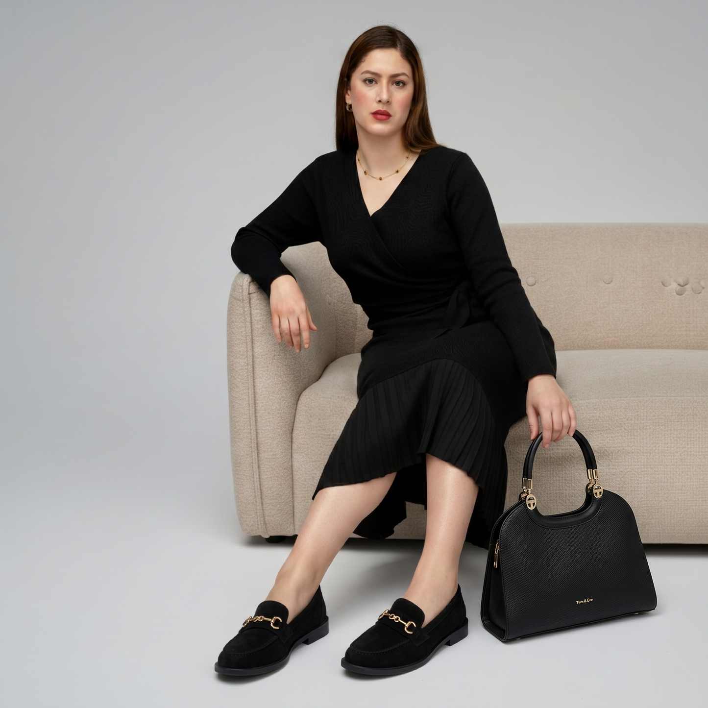 Duo Élégance Sac & Mocassins - Vert - taille 39 - vue 4