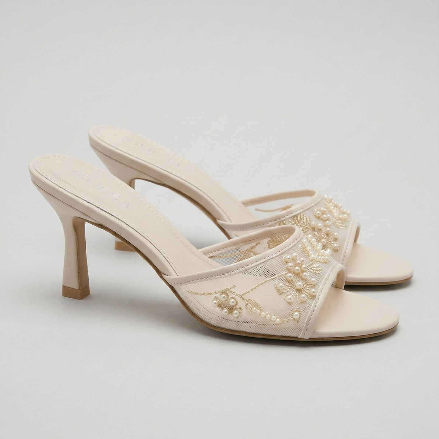 Sandale en Dentelle et Perles - Noir - taille 38 - vue 3
