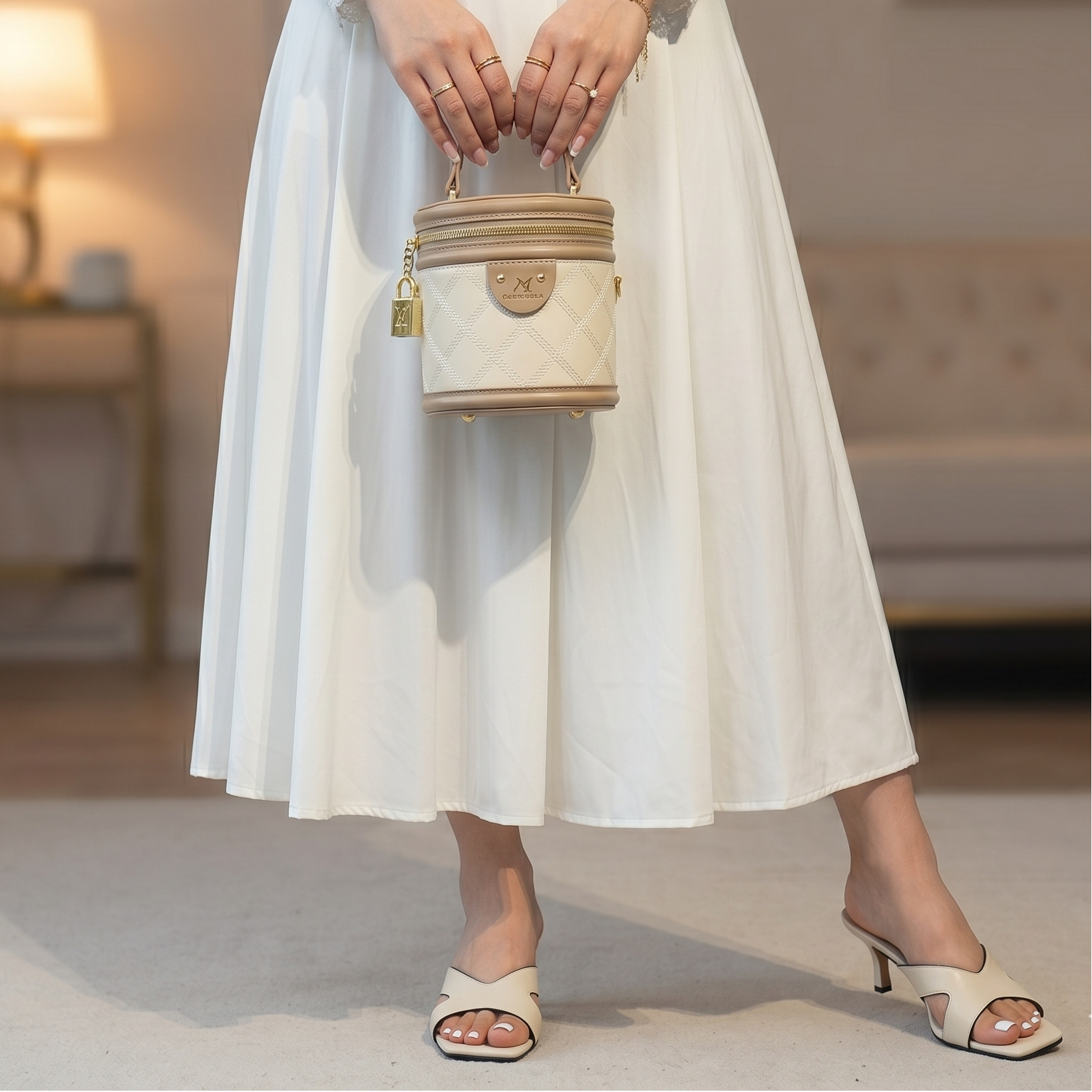 Le Duo Sac Cylindre & Demi-Talons - Noir - taille 39 - vue 4