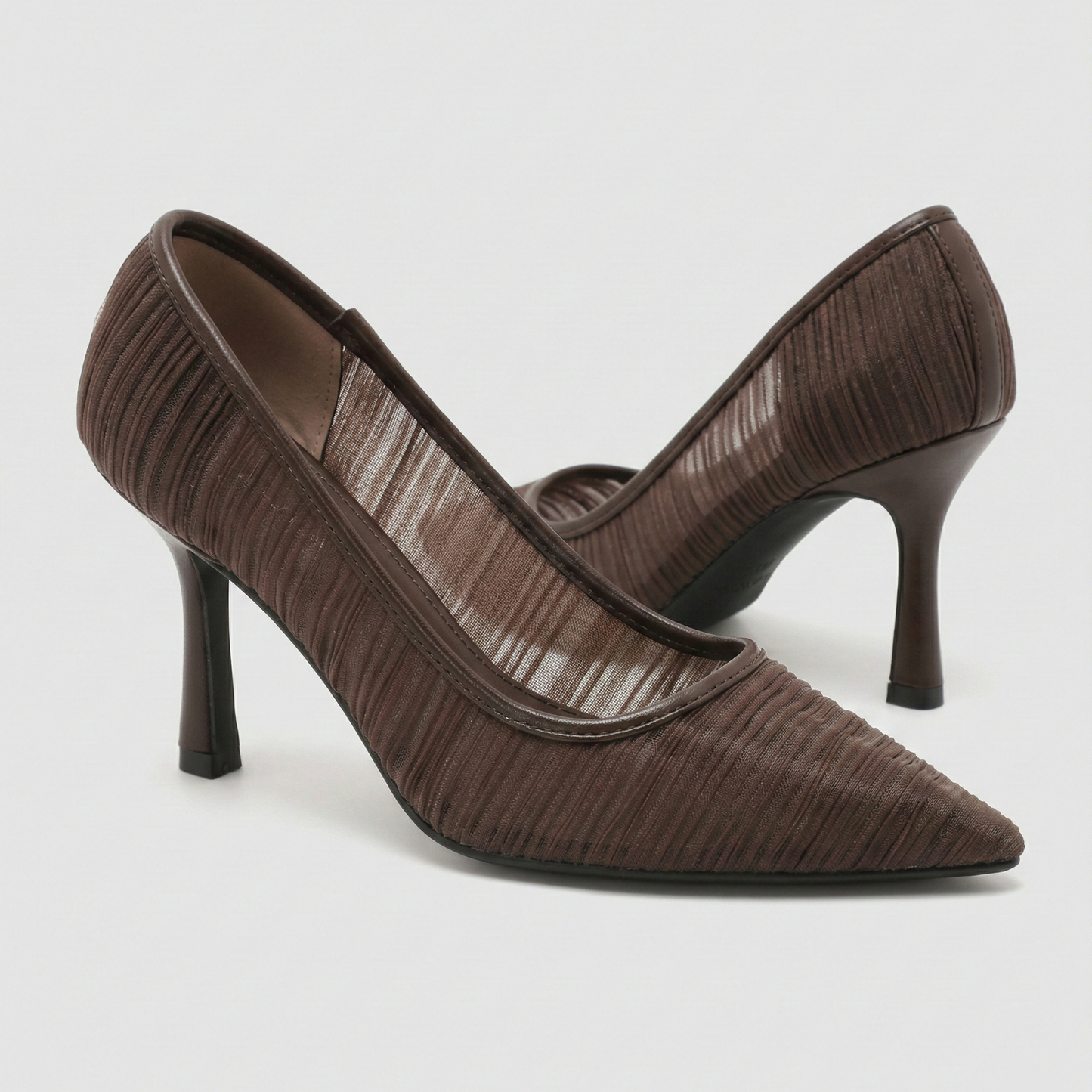 Escarpin bout pointu tissu tendance - Noir - taille 38 - vue 3