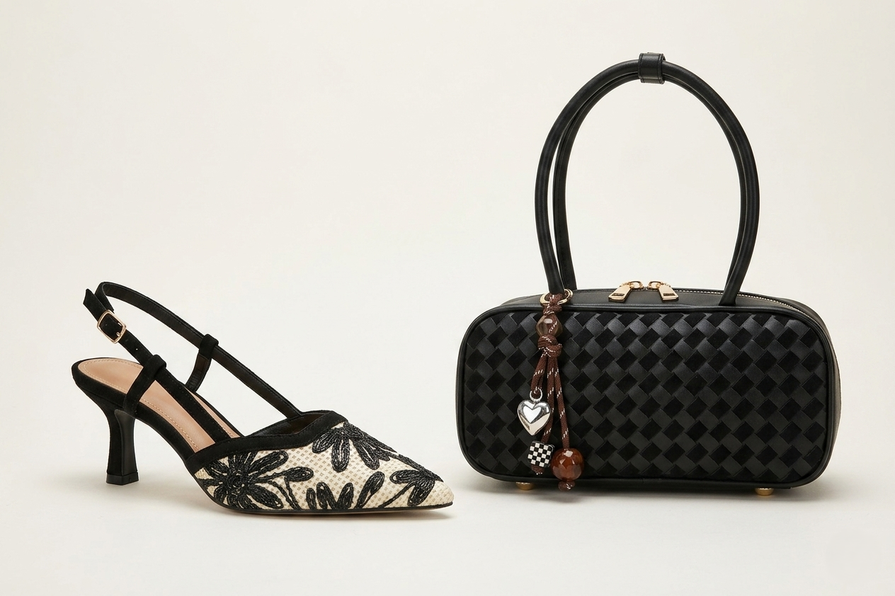 L'Élégance Signature : Duo Sac à Main et Escarpins - Noir - taille 41 - vue 6