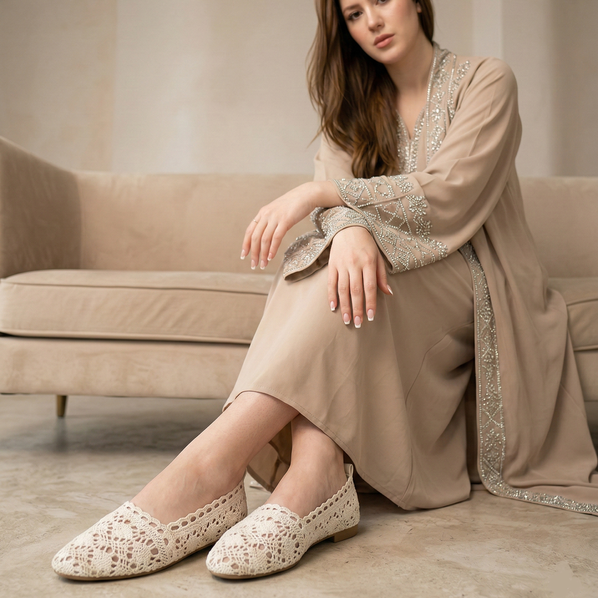 Ballerines en Crochet Bohème - Noir - taille 37 - vue 2
