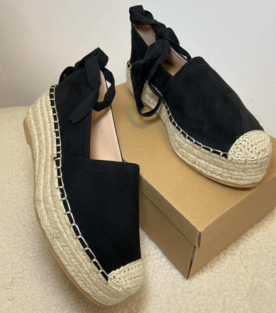 spadrilles Compensées à Lacets - Noir - taille 40 - vue 5