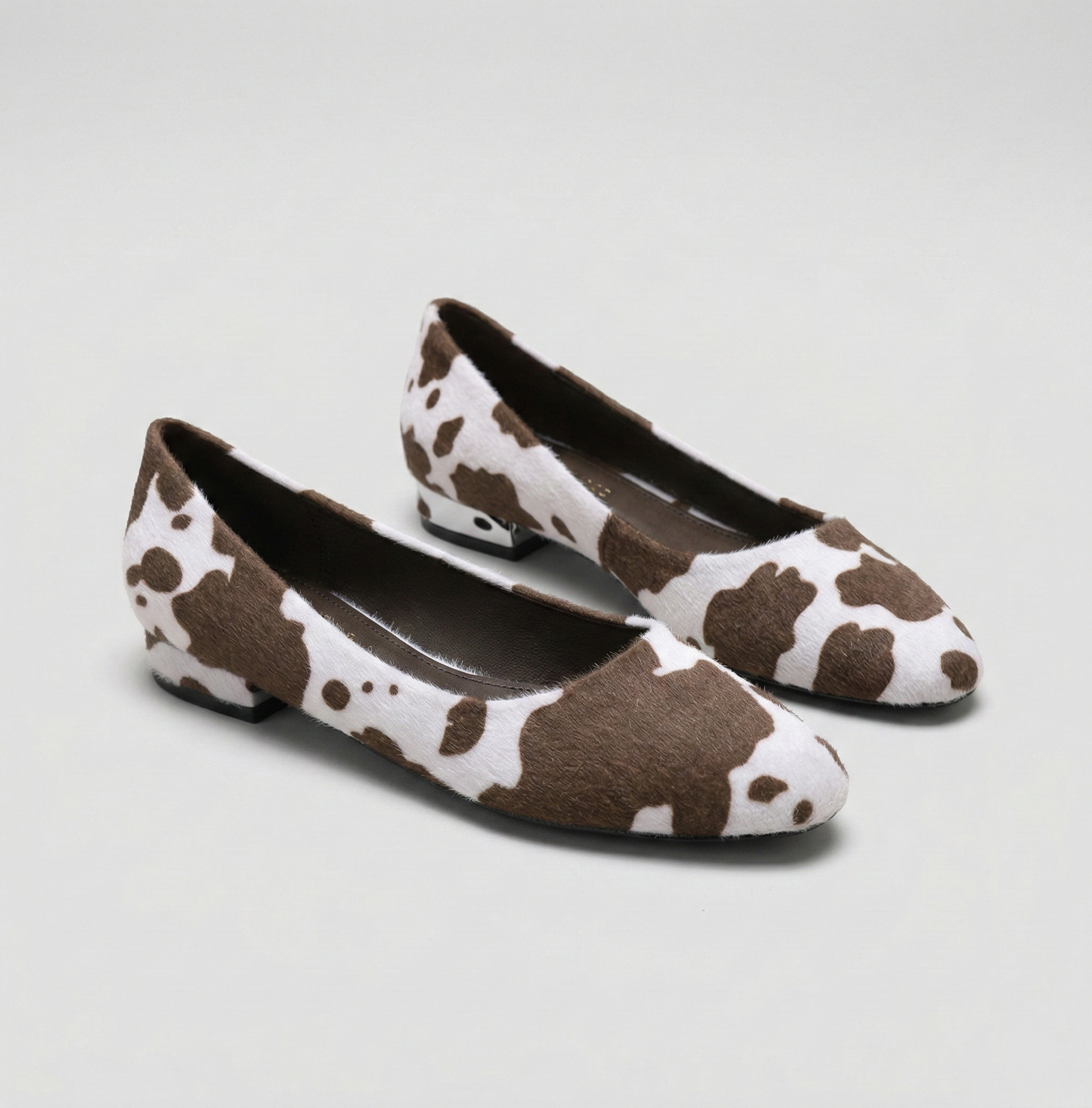 Ballerines à petit talon, bout rond, style épuré - Noir - taille 38 - vue 3