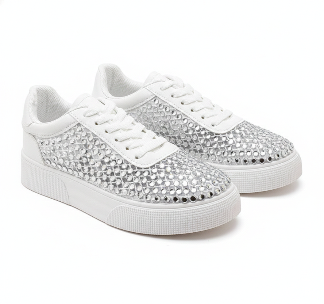 Baskets Plateformes à Cristaux – Éclat - Noir - taille 38 - vue 3