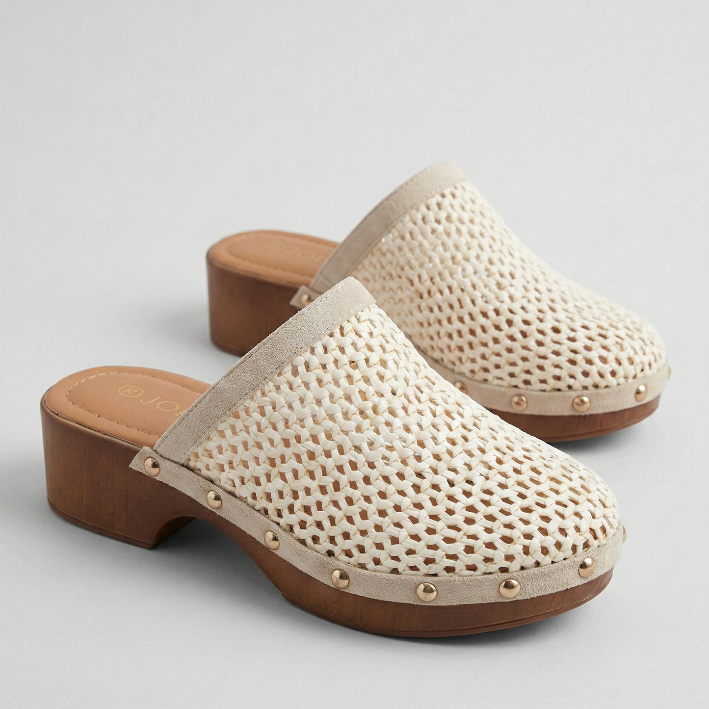 Sabots en Cuir Tressé - Beige - taille 40 - vue 11