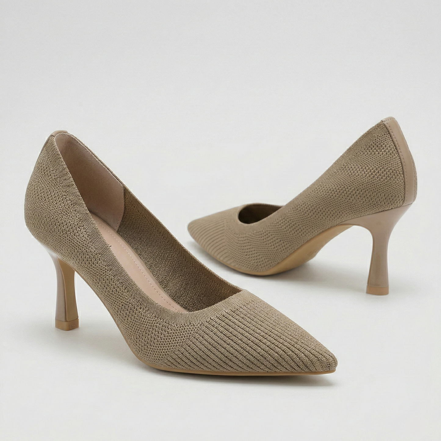Escarpins à talons en tissu confort tendance - Noir - taille 38 - vue 3