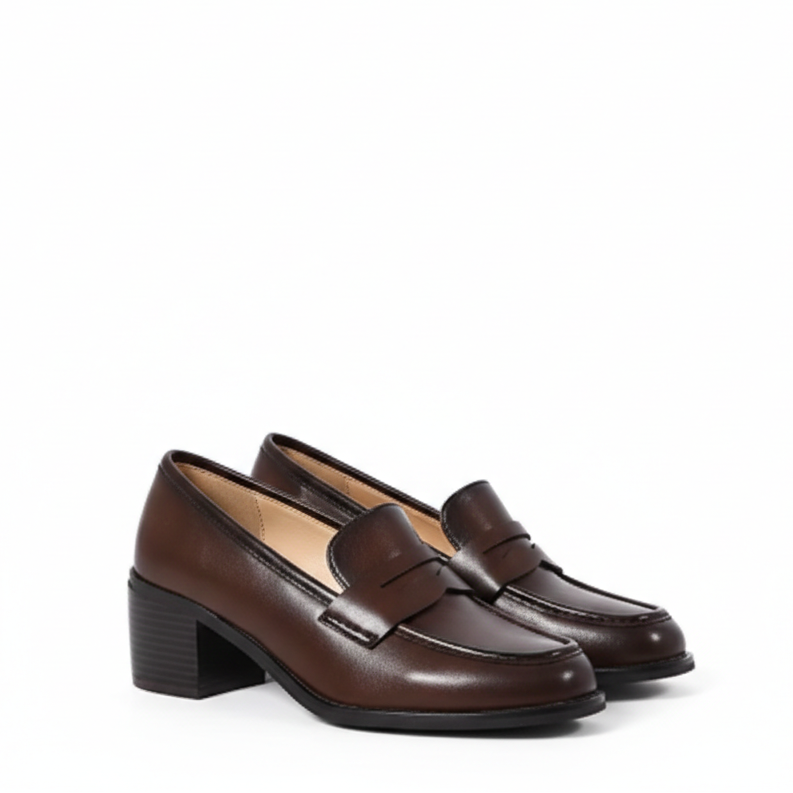 Mocassins à Talons Carrés - Noir - taille 38 - vue 3