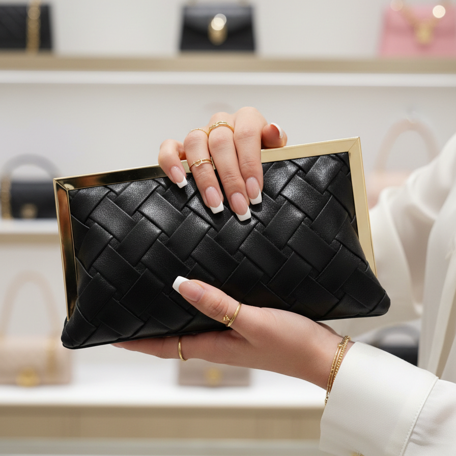 Pochette de Soirée Tressée - Noir - taille 41 - vue 1