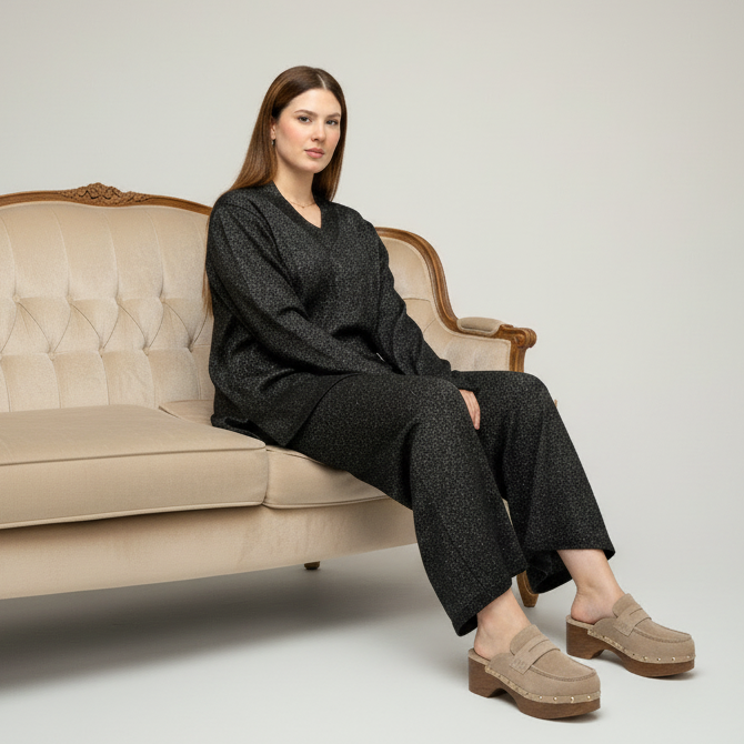 Sabots Plateformes "Ideal Shoes" – Style Rétro-Chic - Noir - taille 37 - vue 2