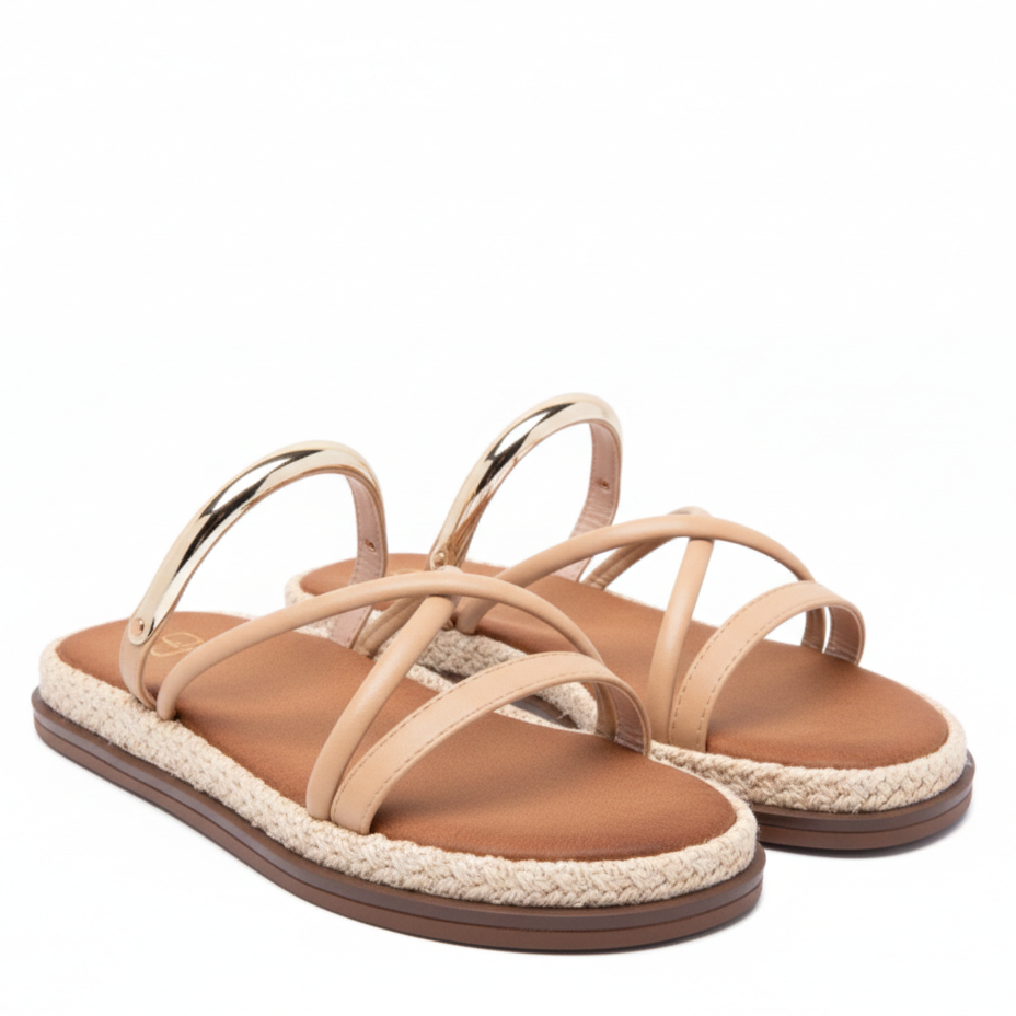 Sandales femme plates à brides fines croisées - Noir - taille 38 - vue 3