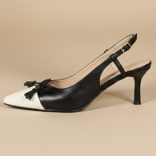 escarpins slingbacks au design sophistiqué et intemporel. - Kaki - taille 38 - vue 9