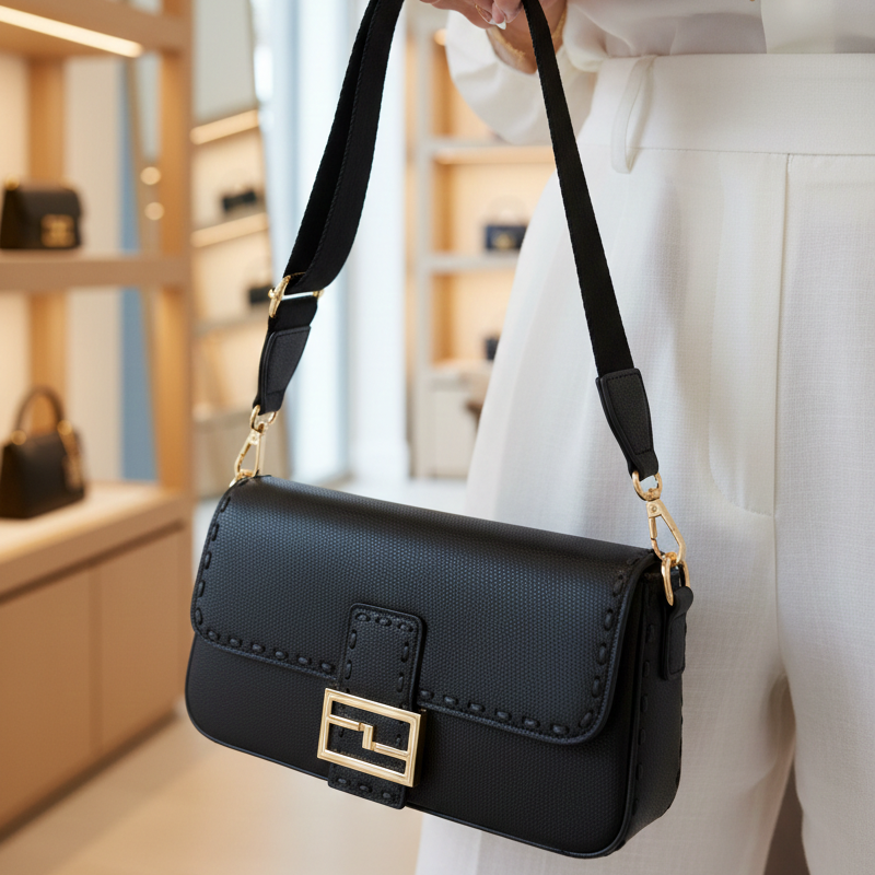 Sac Baguette Iconique - Noir - vue 1
