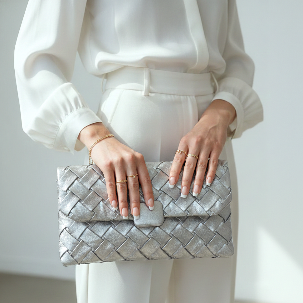 Élégance Moderne Ensemble Sac & Talon - Silver - taille 38 - vue 3