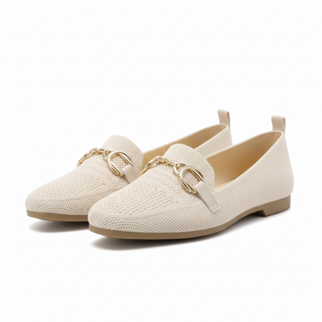 Mocassins en maille texturée et boucle métallique décoratif - Noir - taille 38 - vue 3