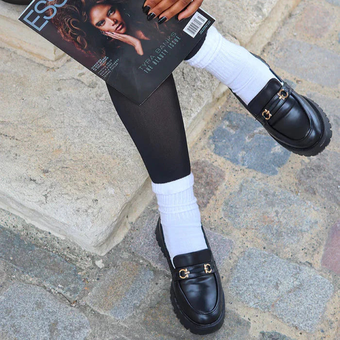 Mocassins avec détail doré - Noir - taille 41 - vue 6