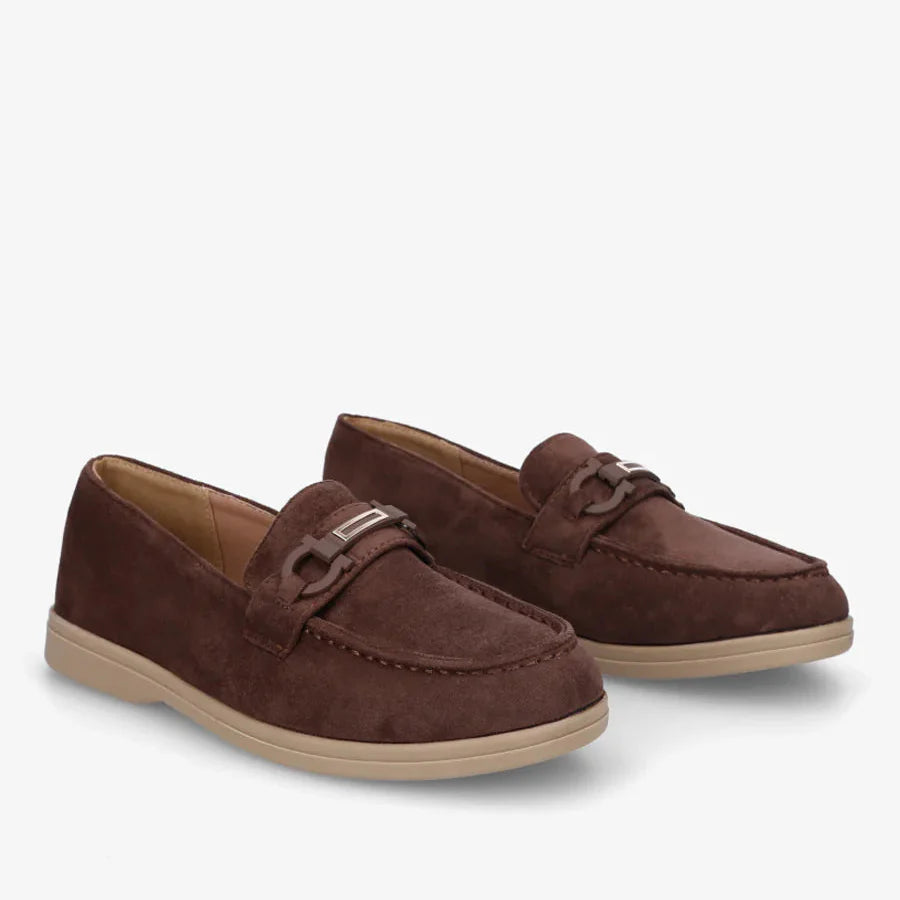 Mocassins à boucle décorative - Taupe - taille 40 - vue 17