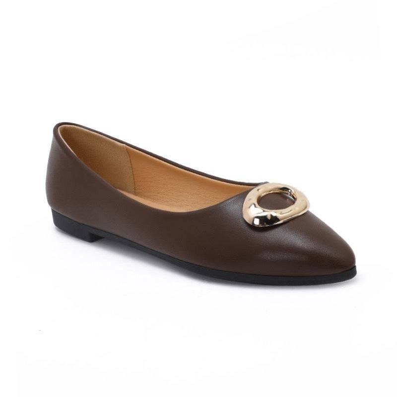 Ballerines pour femmes avec boucles - Kaki - taille 36 - vue 7