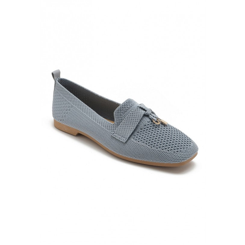 Mocassin femme en maille tissée - Beige - taille 39 - vue 10