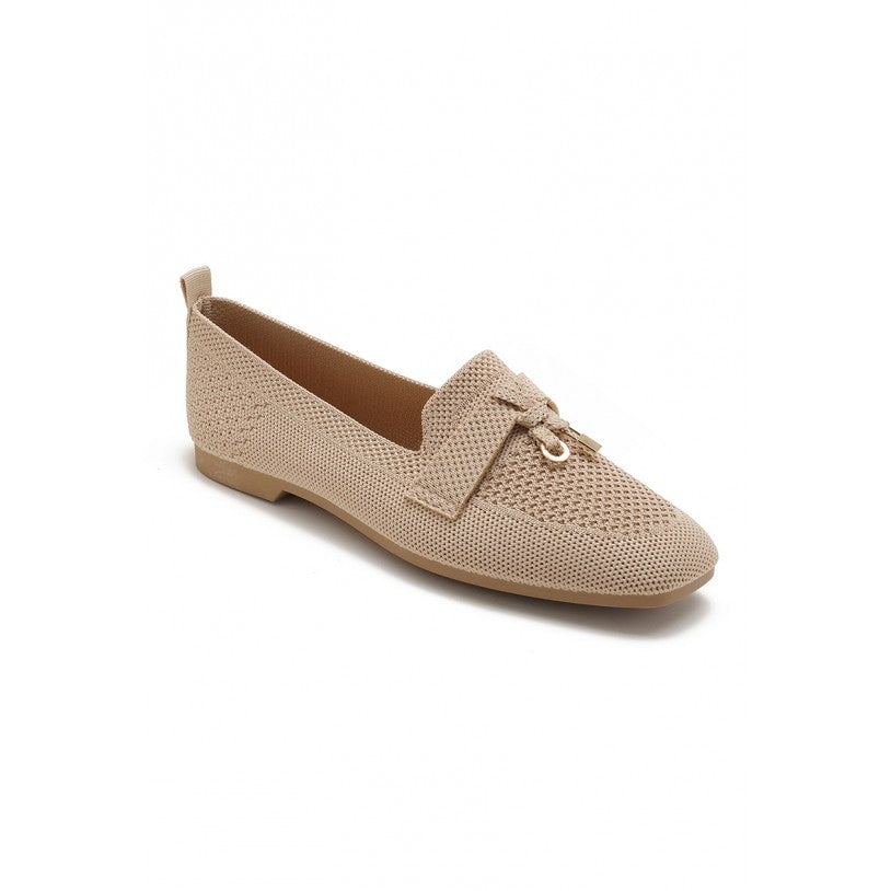 Mocassin femme en maille tissée - Beige - taille 41 - vue 12