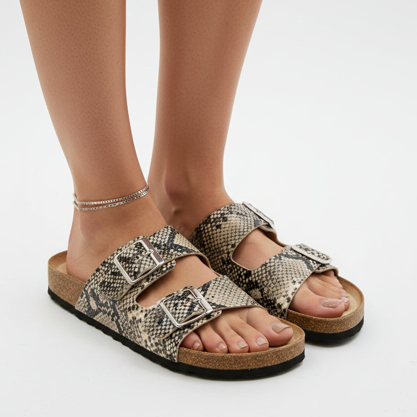 Sandales à Doubles Brides - Noir - taille 40 - vue 5