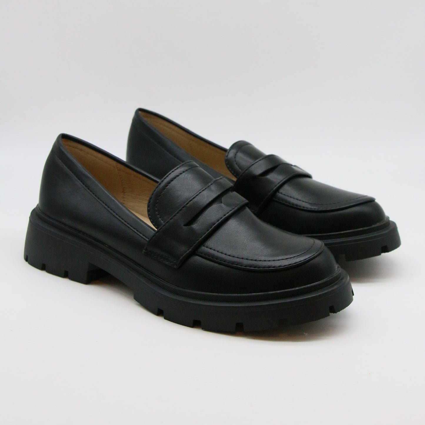 Mocassins Chunky en Cuir - Noir - taille 38 - vue 3