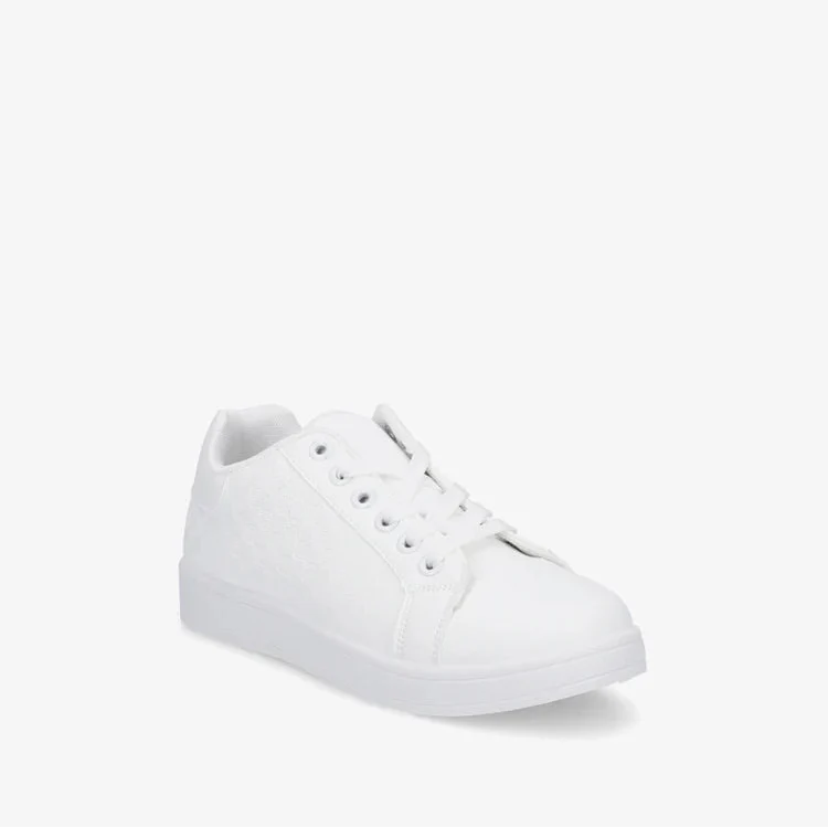 Baskets basses à lacets damier - Blanc - taille 39 - vue 4