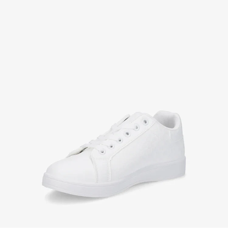 Baskets basses à lacets damier - Blanc - taille 40 - vue 5