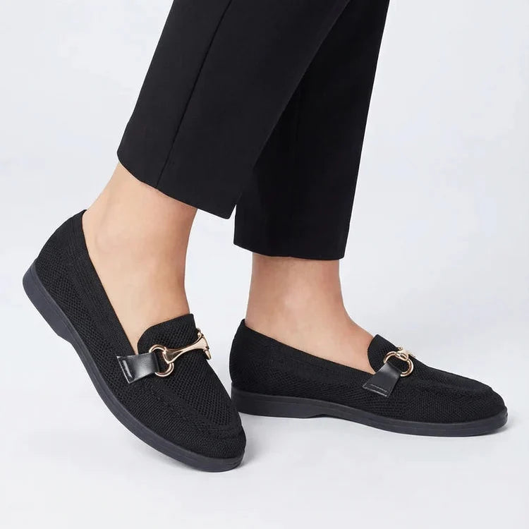 Mocassins en mesh à boucle décorative - Kaki - taille 37 - vue 8