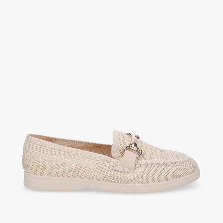 Mocassins en mesh à boucle décorative - Beige - taille 40 - vue 17