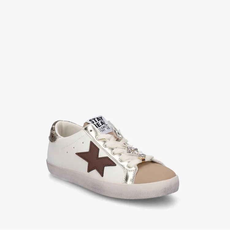 Baskets lacets ruban strassés - Marron - taille 41 - vue 12
