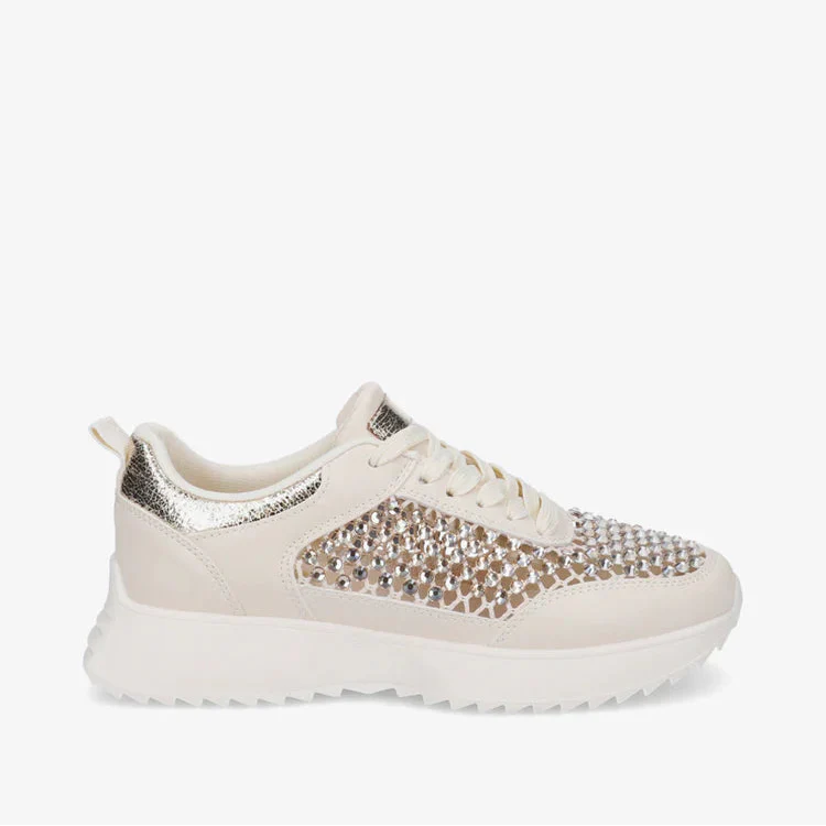 Baskets ajourées à strass - Beige - taille 40 - vue 11