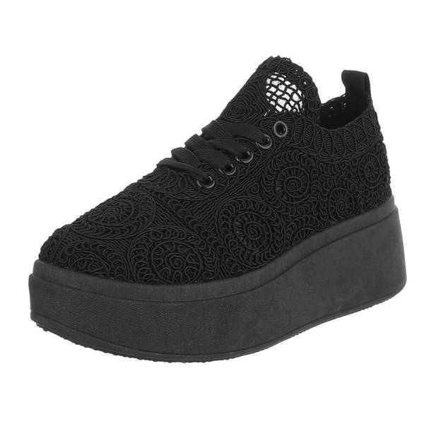 Baskets à plateforme en dentelle - Blanc - taille 36 - vue 13
