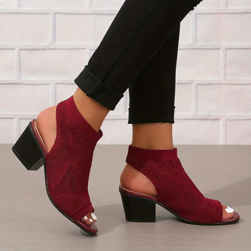 Sandales à Talons en Tissu confortable - overdope
