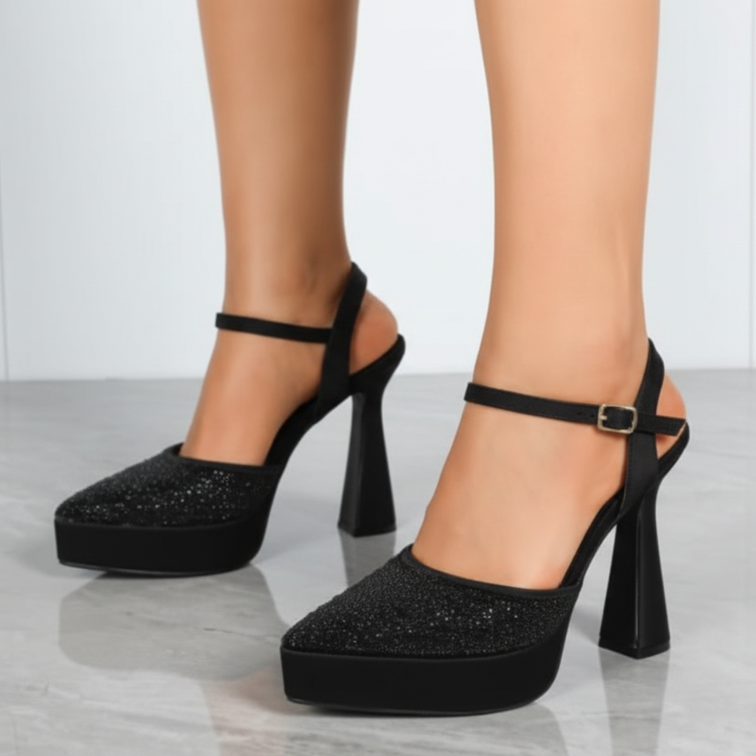 Sandales a talons Élégance & Confort - Noir - taille 40 - vue 5