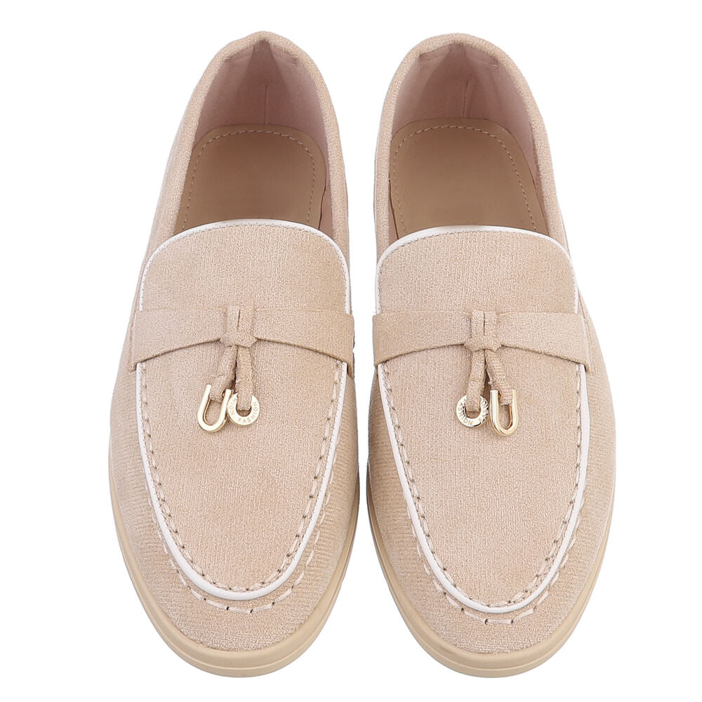 Mocassins avec breloque métallique - Beige - taille 36 - vue 7