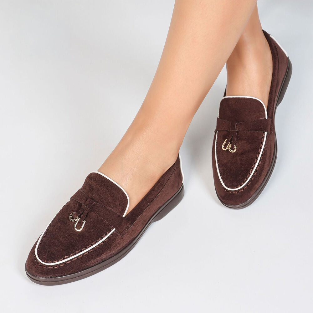 Mocassins avec breloque métallique - Beige - taille 40 - vue 11