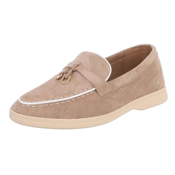 Mocassins avec breloque métallique - Beige - taille 37 - vue 8
