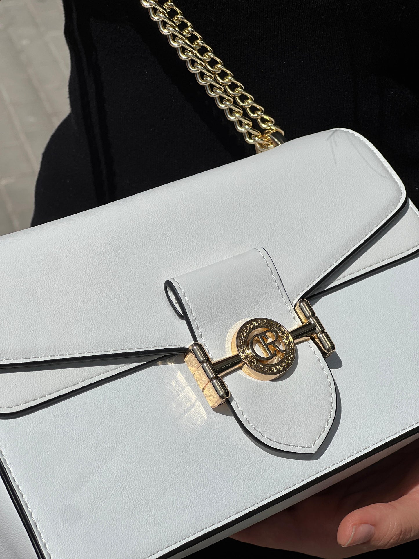 Sac à bandoulière Avec Rabat Chic Importation - Kaki/Apricot