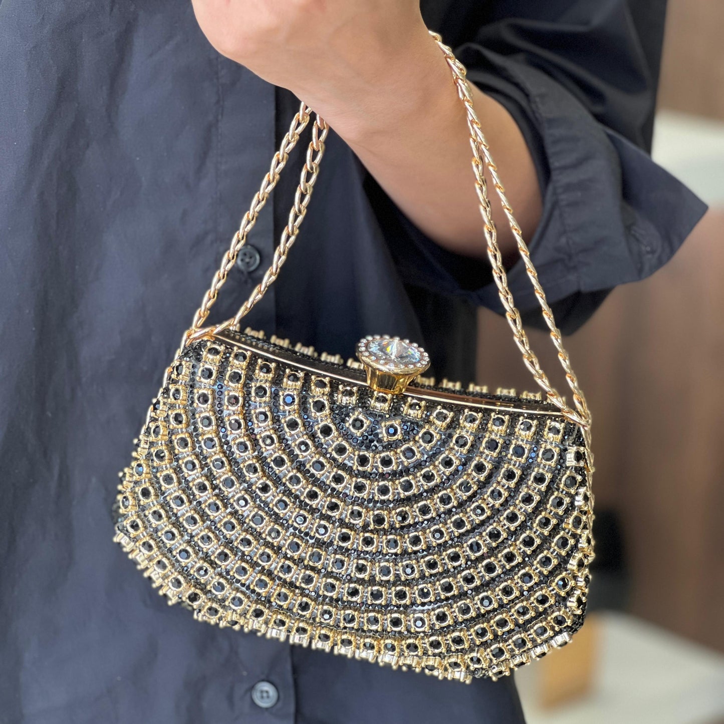 Ensemble d'Exception : Pochette de Gala & Mules Bijoux - Noir - taille 39 - vue 4