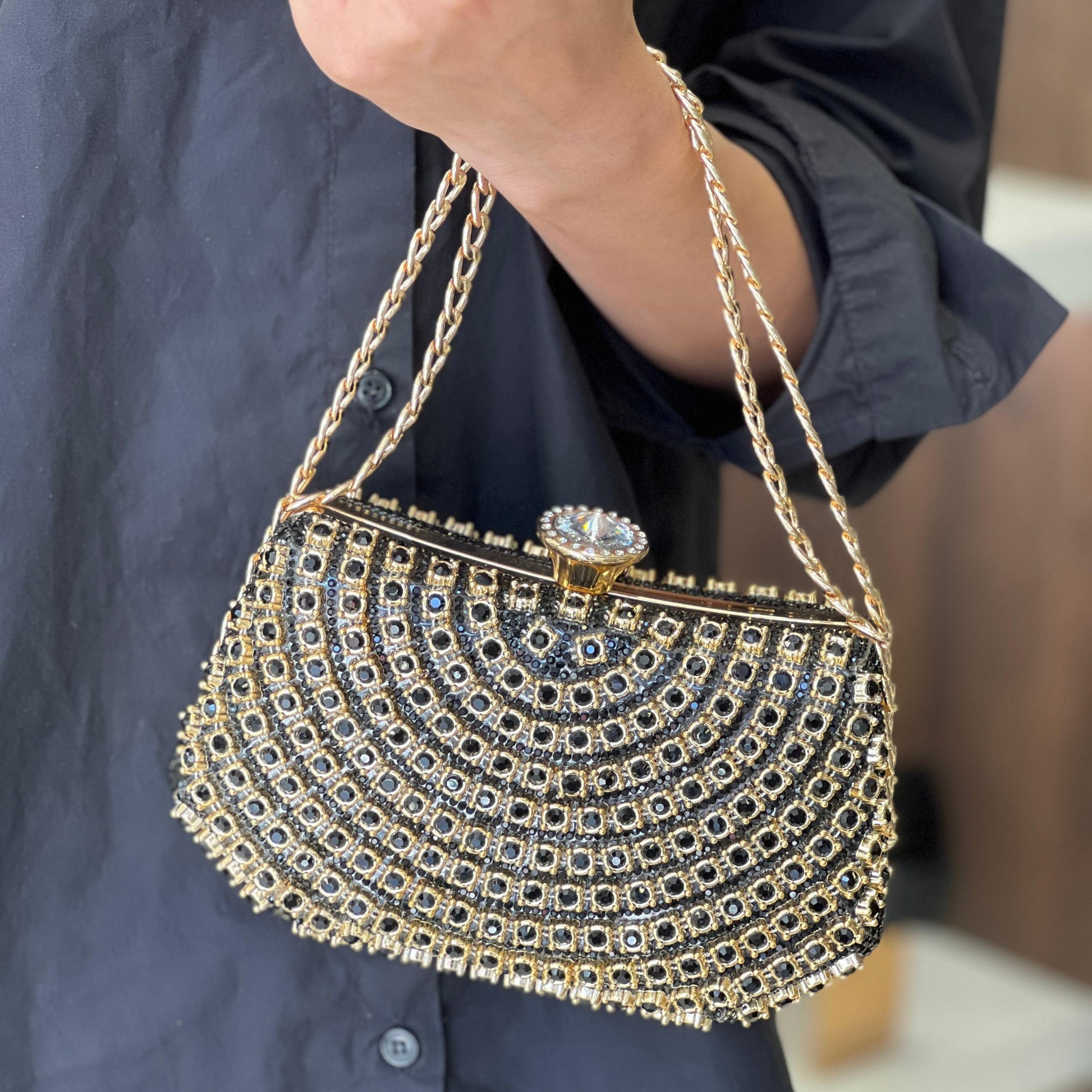 Ensemble d'Exception : Pochette de Gala & Mules Bijoux - Noir - taille 39 - vue 4