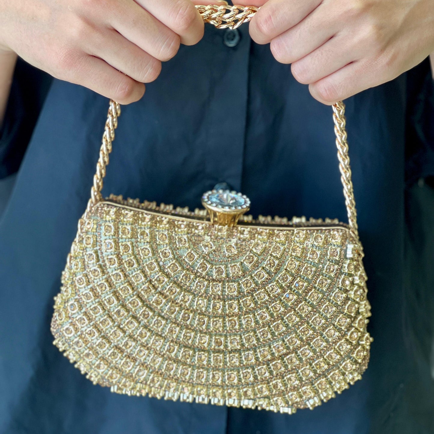 Petit sac soirée à chaîne très bonne qualité - Multicolore - taille 41