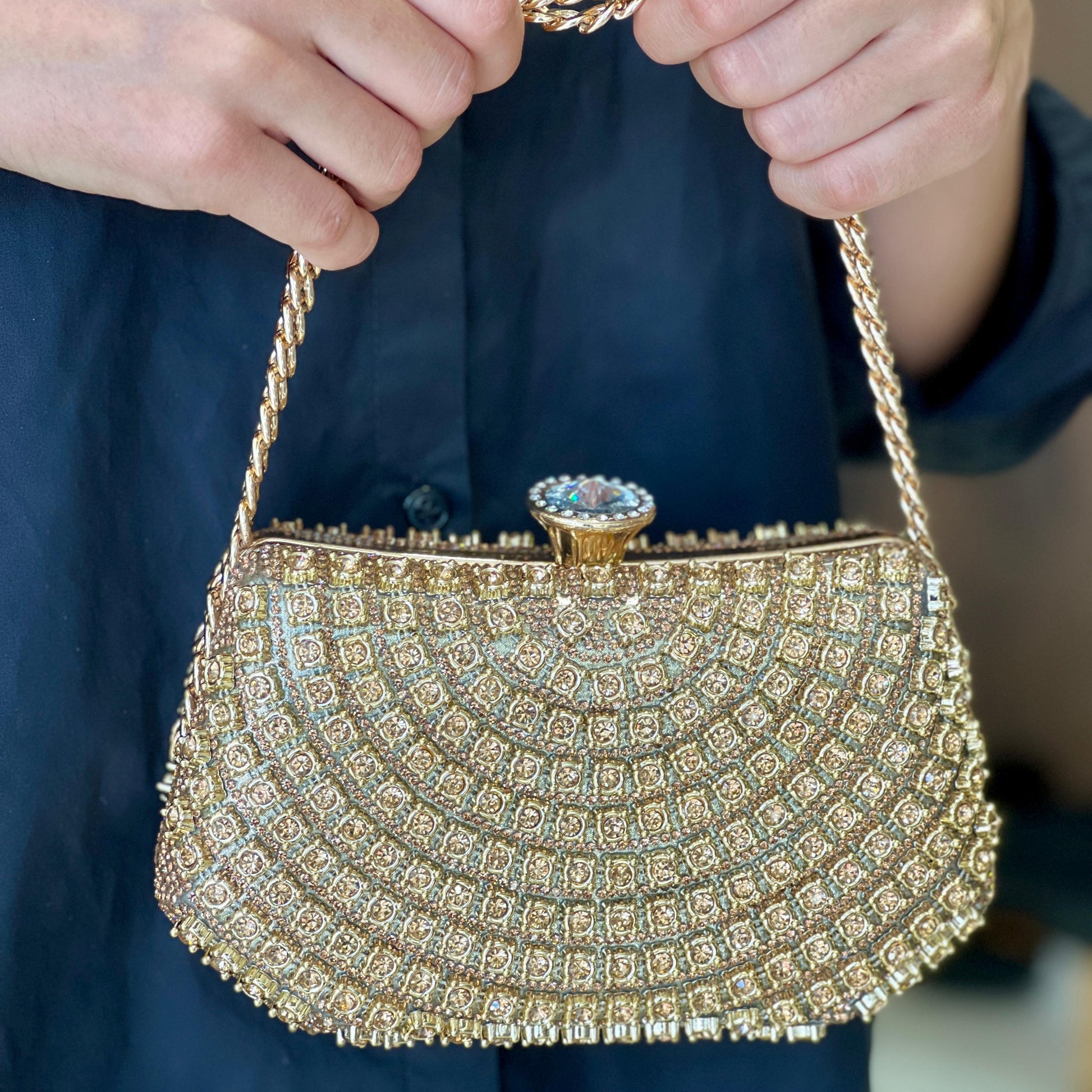 Petit sac soirée à chaîne très bonne qualité - Multicolore - taille 41