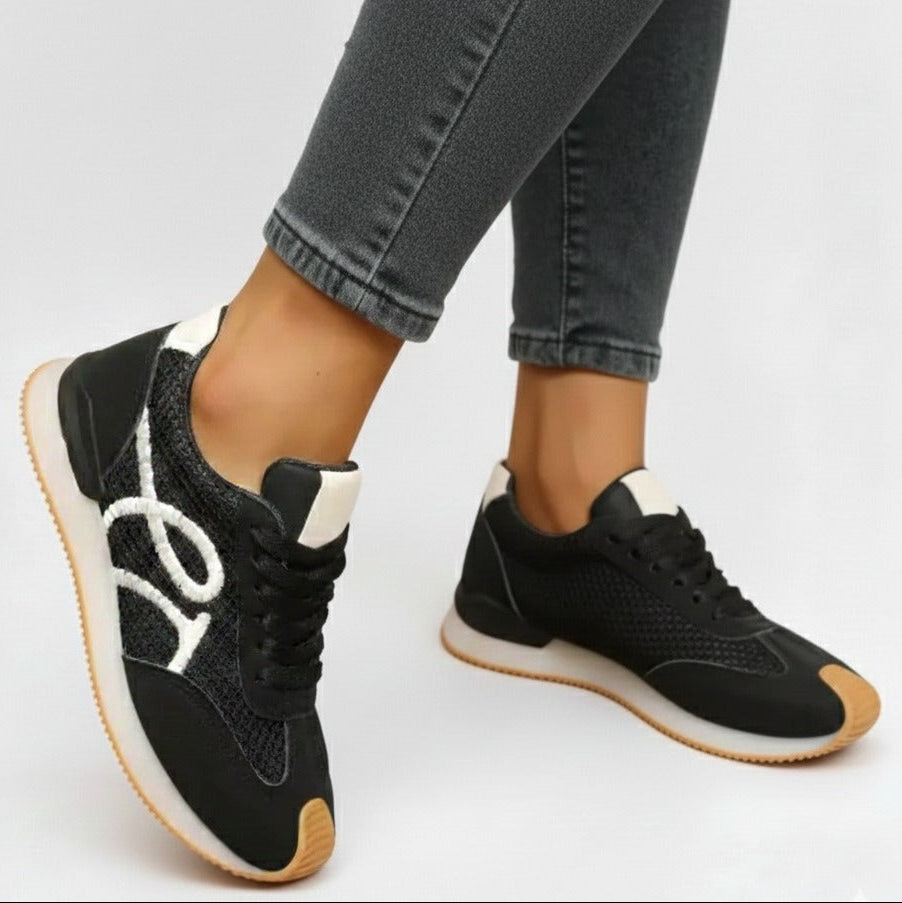 Basket en simili cuir - Noir - taille 39 - vue 4
