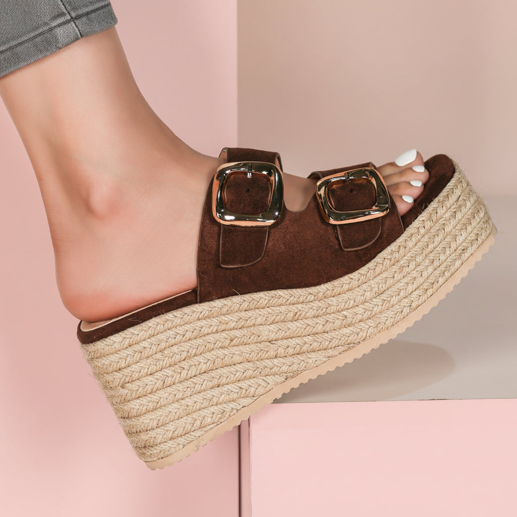 Ensembles Sac & Sandales Compensse - Or - taille 40 - vue 5