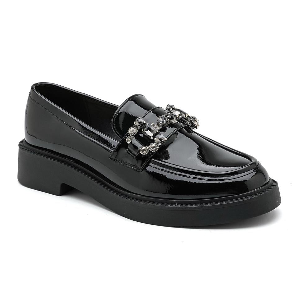 Mocassins Bijoux en Vernis - Noir - taille 37 - vue 2