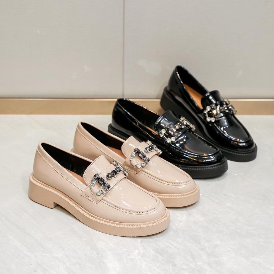 Mocassins Bijoux en Vernis - Beige - taille 37 - vue 8